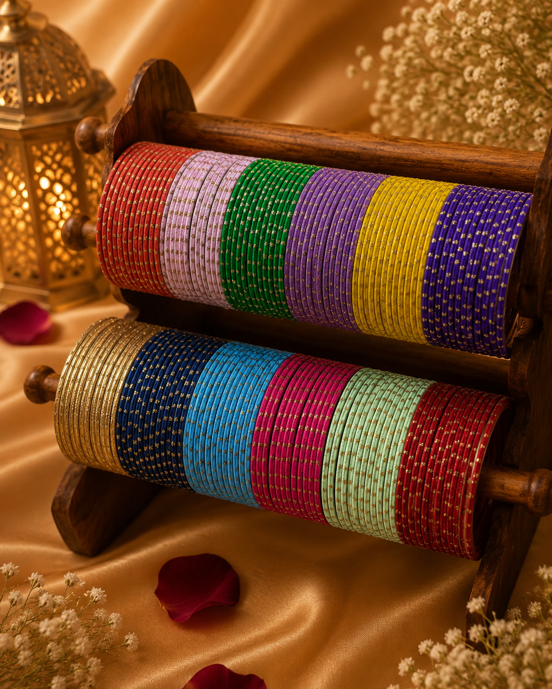Aarunya Set of 144 Glitter Polka Dot Bangle