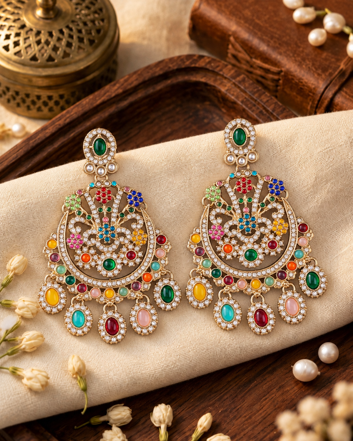 Multi Niranjana Premium Designer Zircone Earring