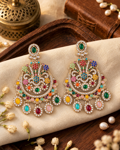 Multi Niranjana Premium Designer Zircone Earring