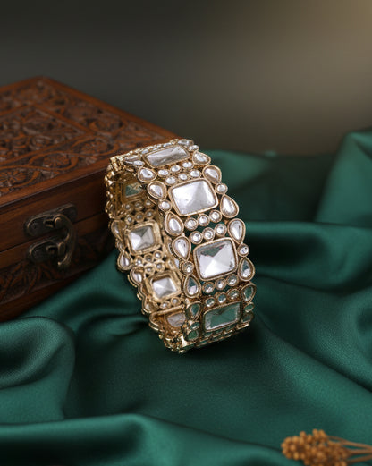 Vriksha Polki Dupe Kada - Openable