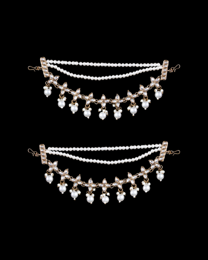 Ariva Kundan Kaan Chain Pair