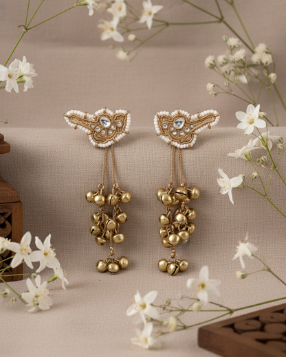 Pearl Koel Kashmiri Look Ghunghru Earring with De-attachable String