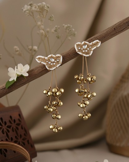 Pearl Koel Kashmiri Look Ghunghru Earring with De-attachable String