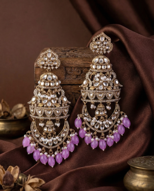 Lilac Kavleen Designer Premium Earring