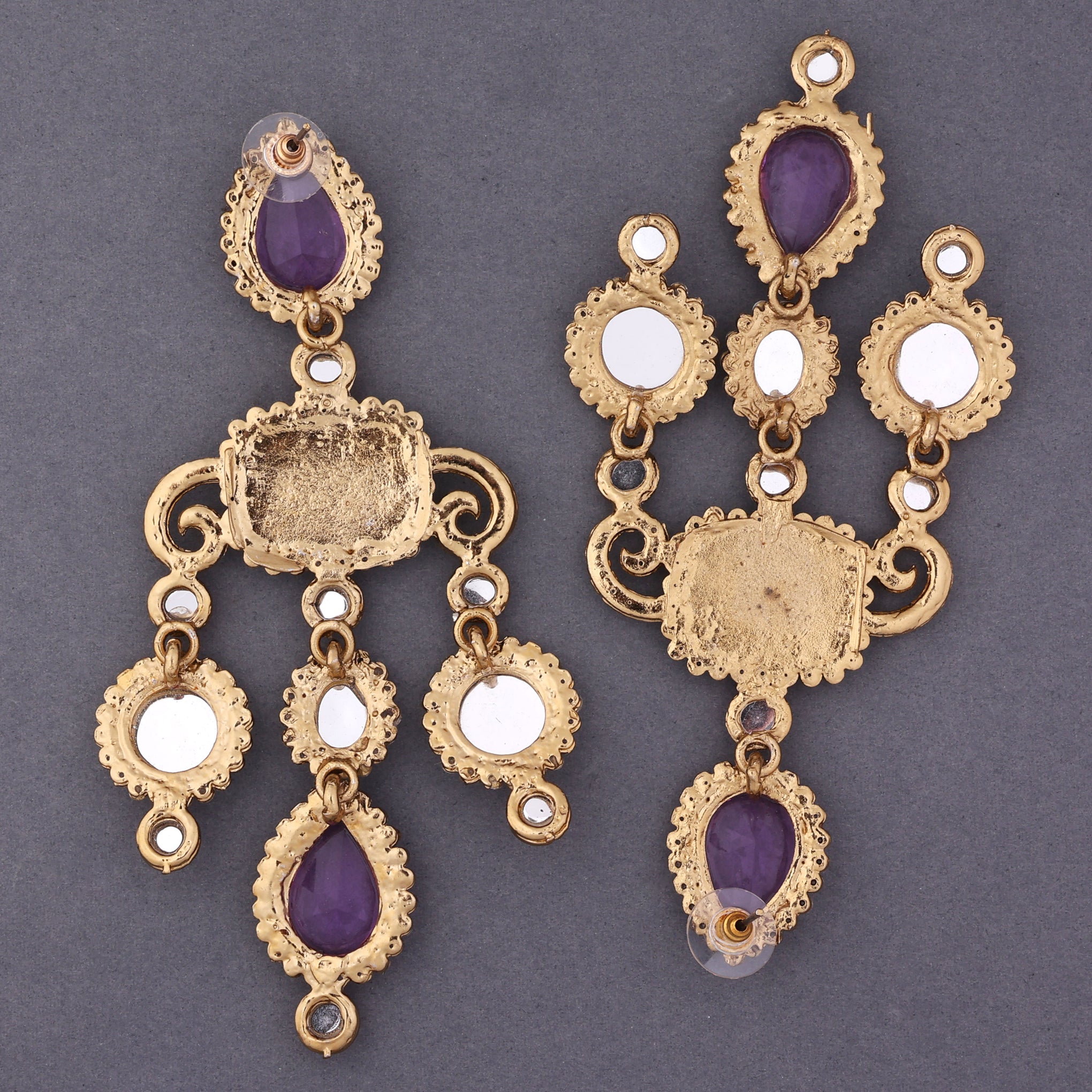 Lilac Yellow Varsha Designer Earring