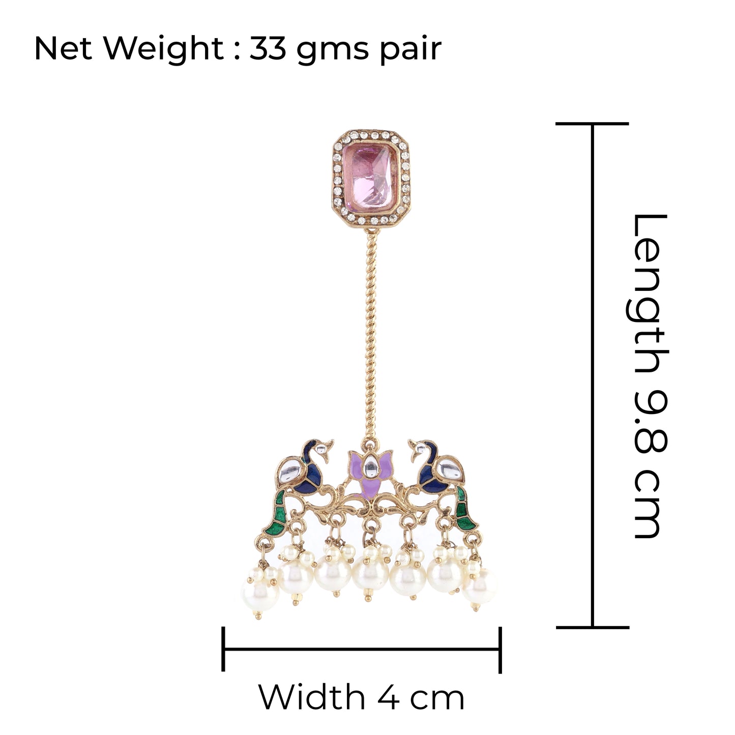 Lilac Rasleen Designer Earring