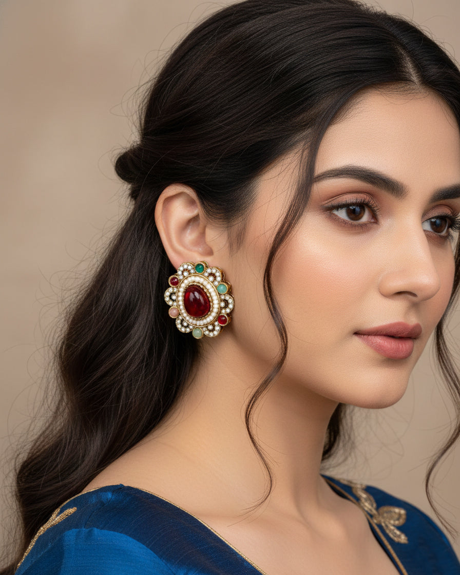 Multi Meehira Premium Stud Earring