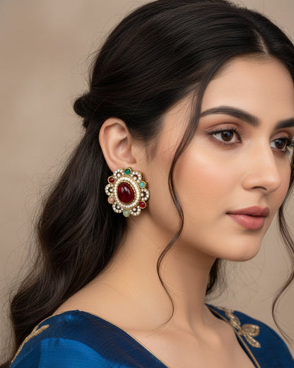 Multi Meehira Premium Stud Earring