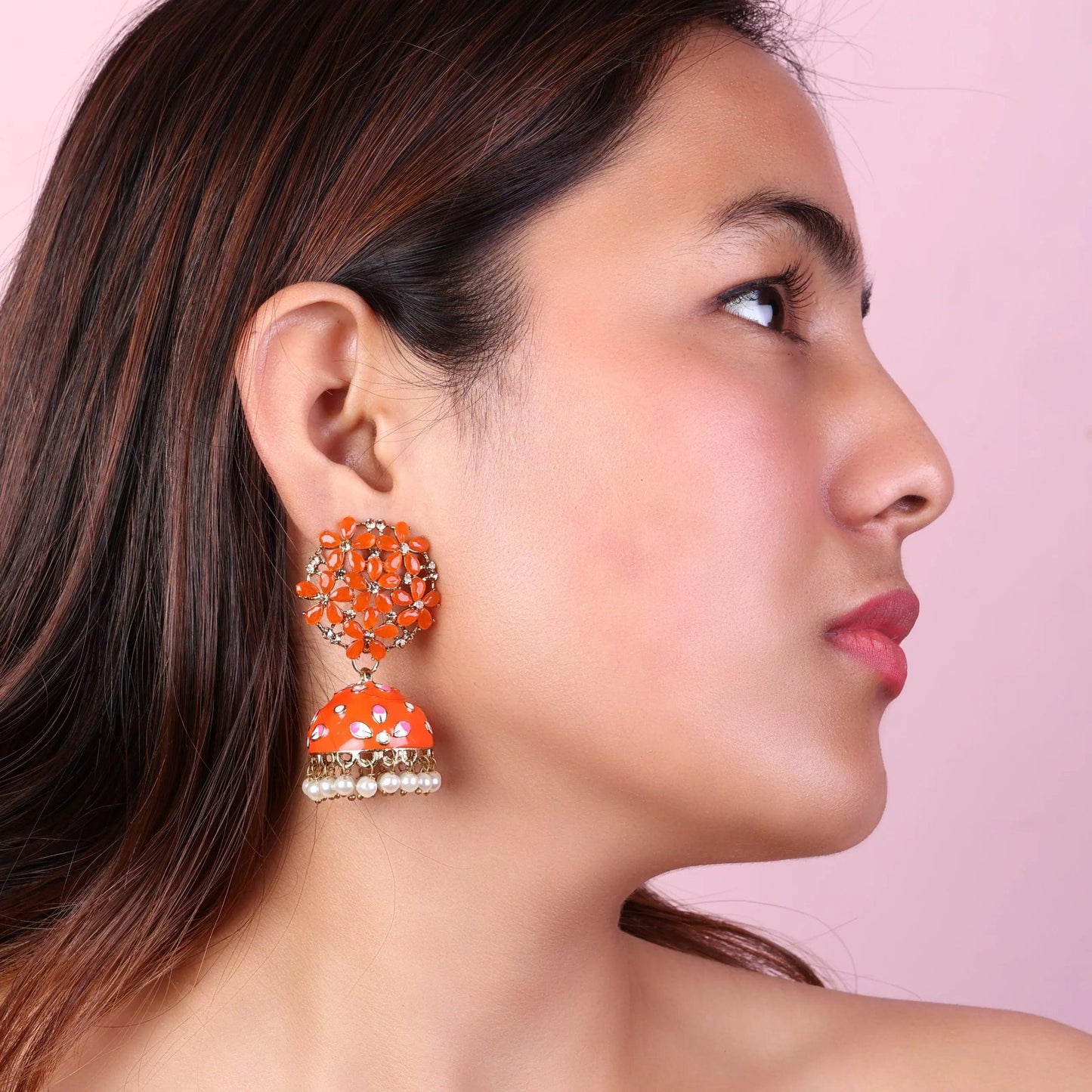 Orange Manya Jhumka