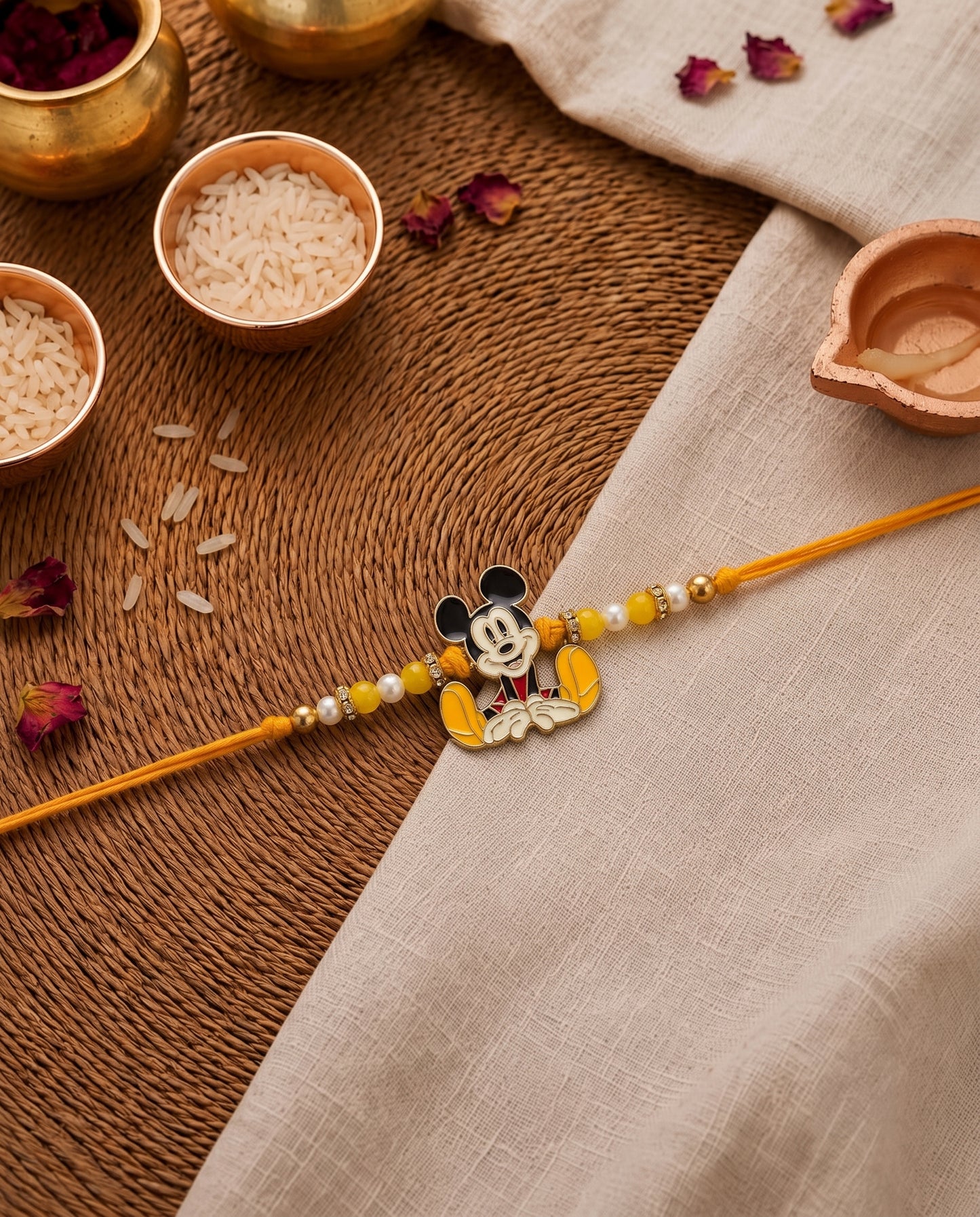 Mickey Mouse Rakhi for Brother | Tilak Set Included