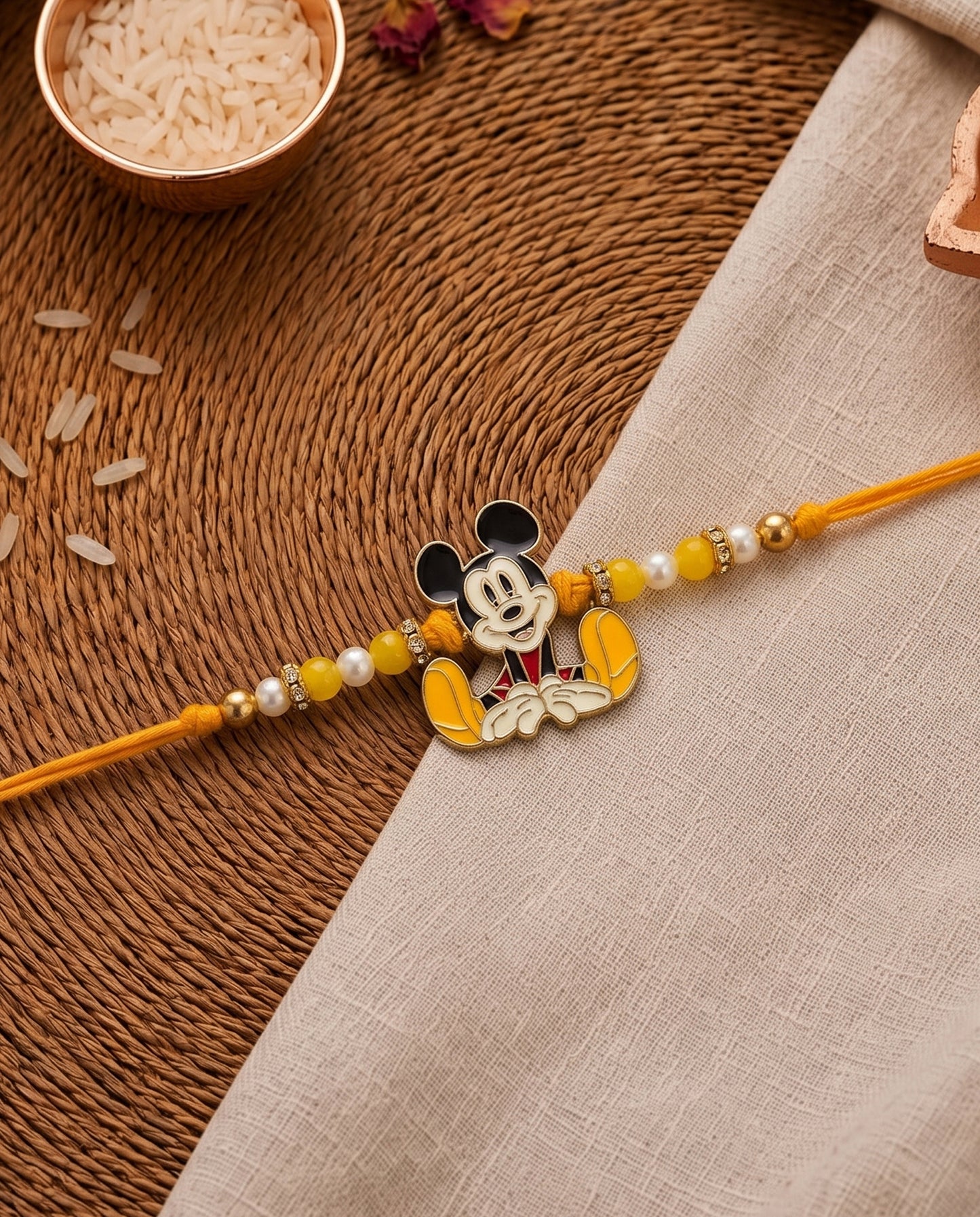 Mickey Mouse Rakhi for Brother | Tilak Set Included