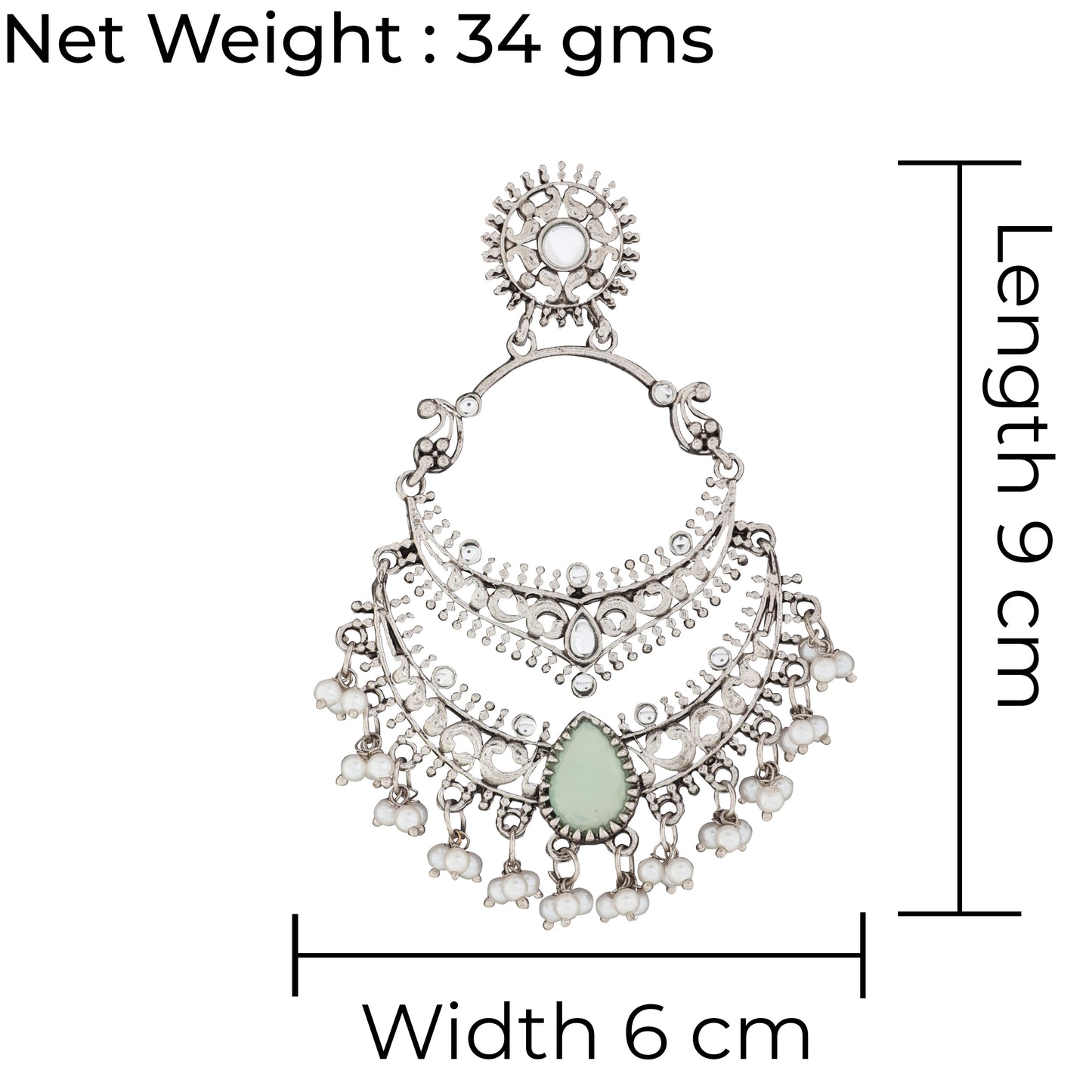 Mint Green Vahini Boho Earring