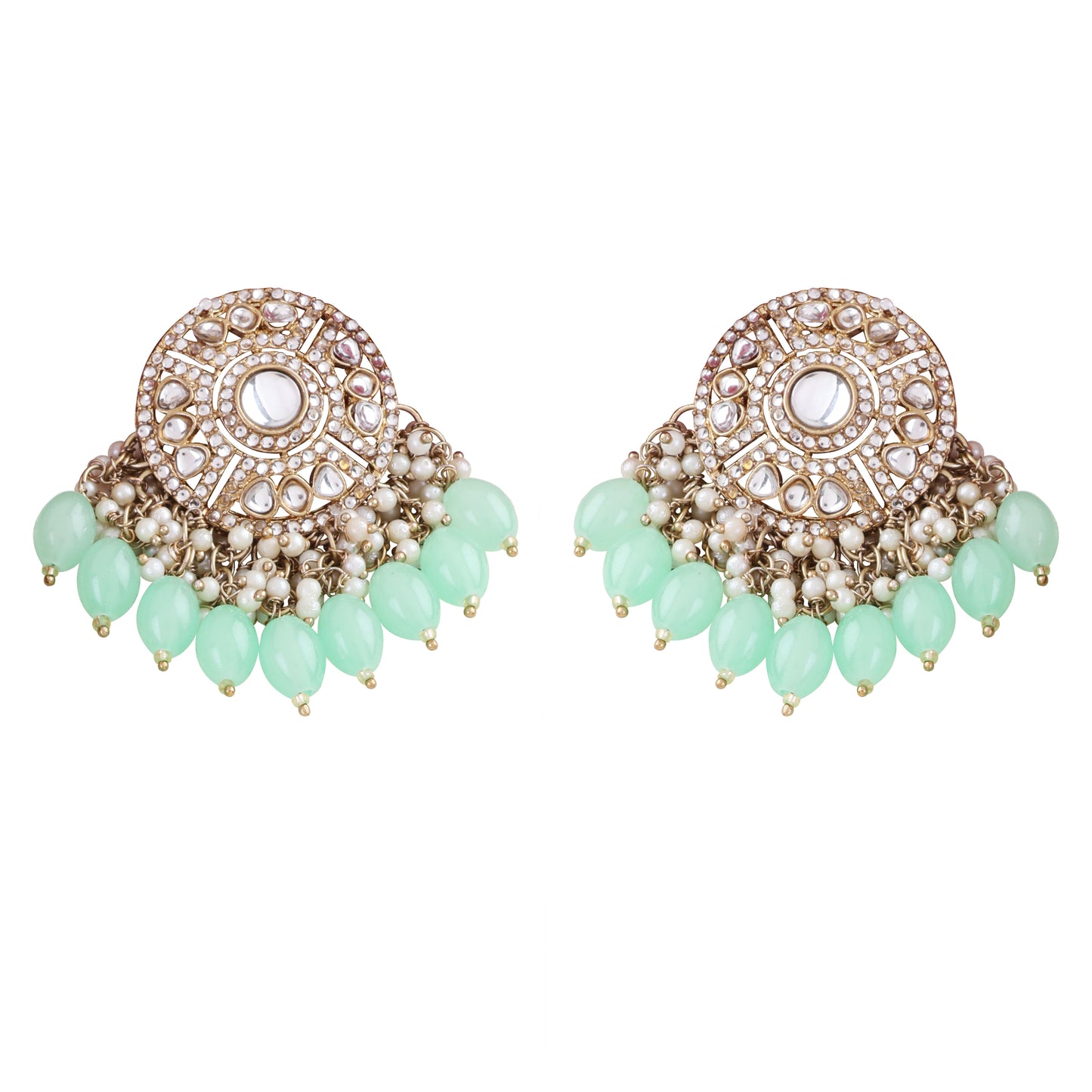 Mint Green Malti Earring