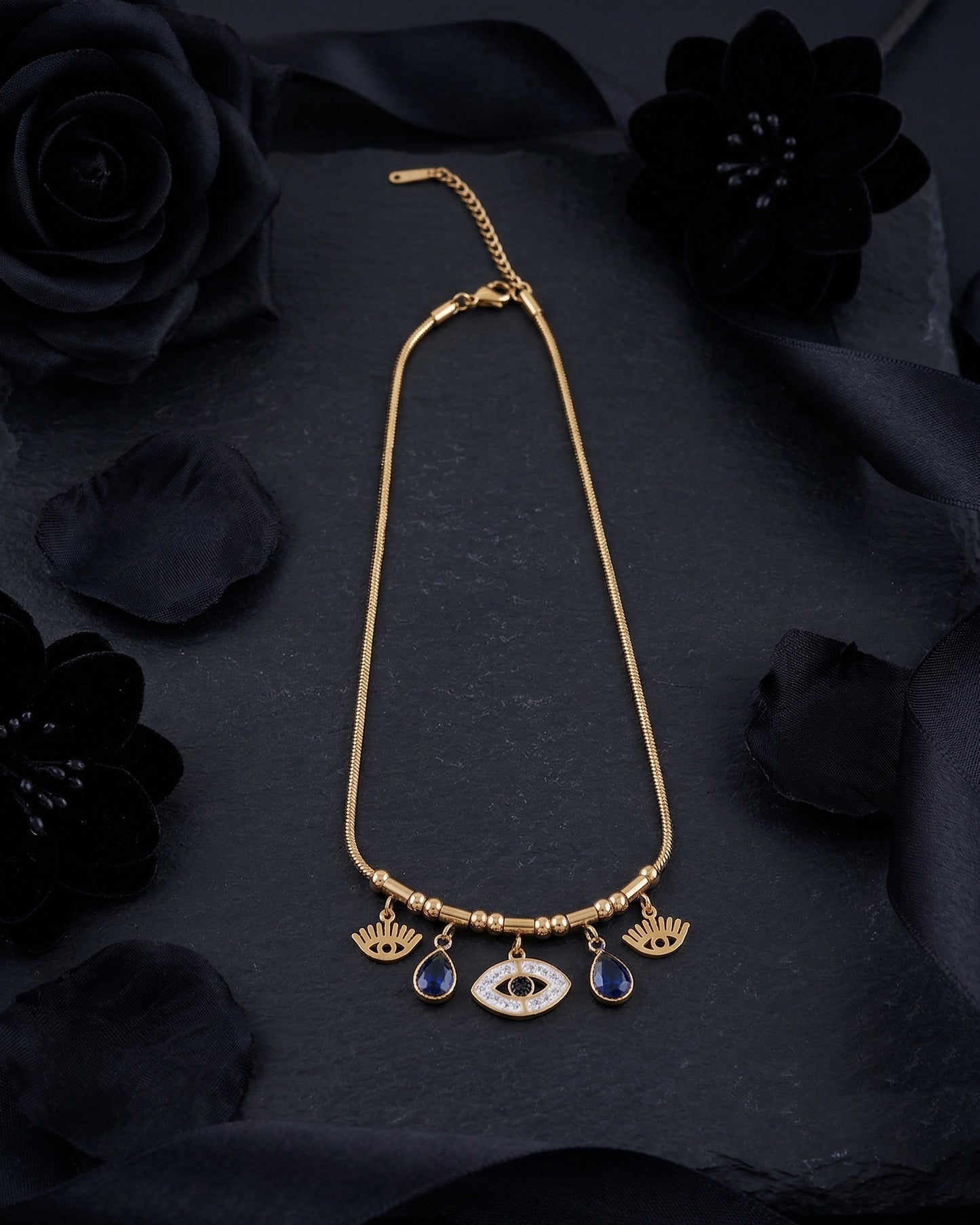 Calista Evil Eye Voguish Pendant Necklace
