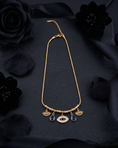 Calista Evil Eye Voguish Pendant Necklace