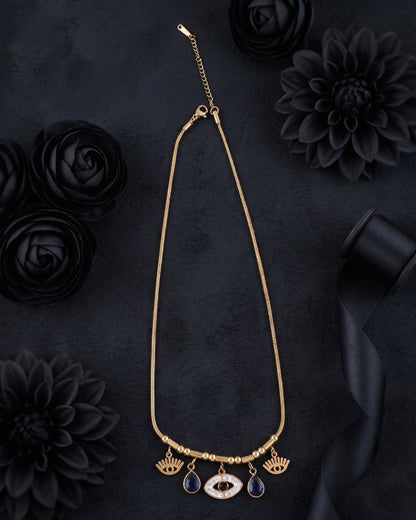 Calista Evil Eye Voguish Pendant Necklace