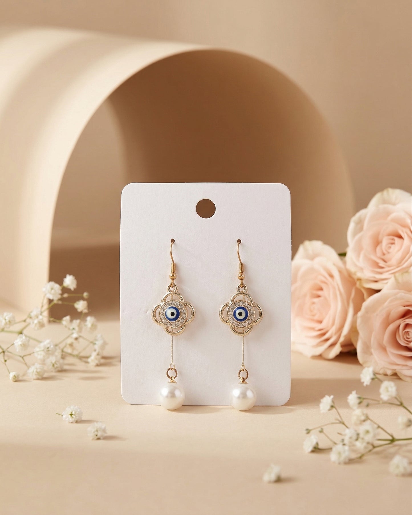 Jeremiah Evil Eye Pearl Voguish Earrings
