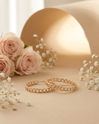 Gold Fallon Hoop Earrings