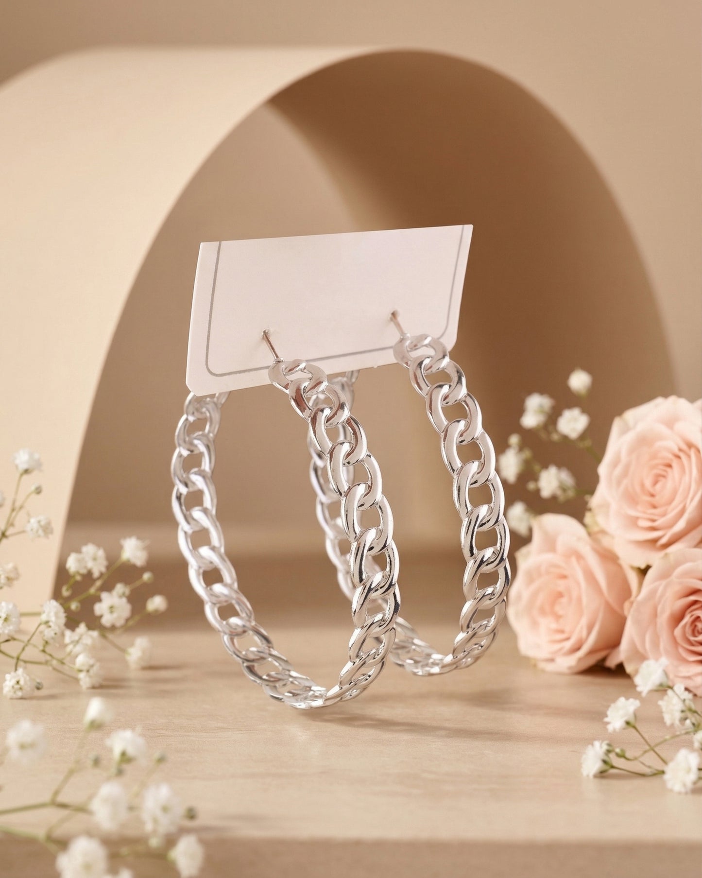 Silver Fallon Hoop Earrings