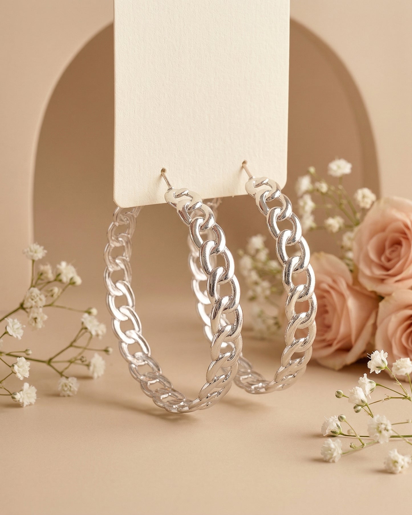 Silver Fallon Hoop Earrings