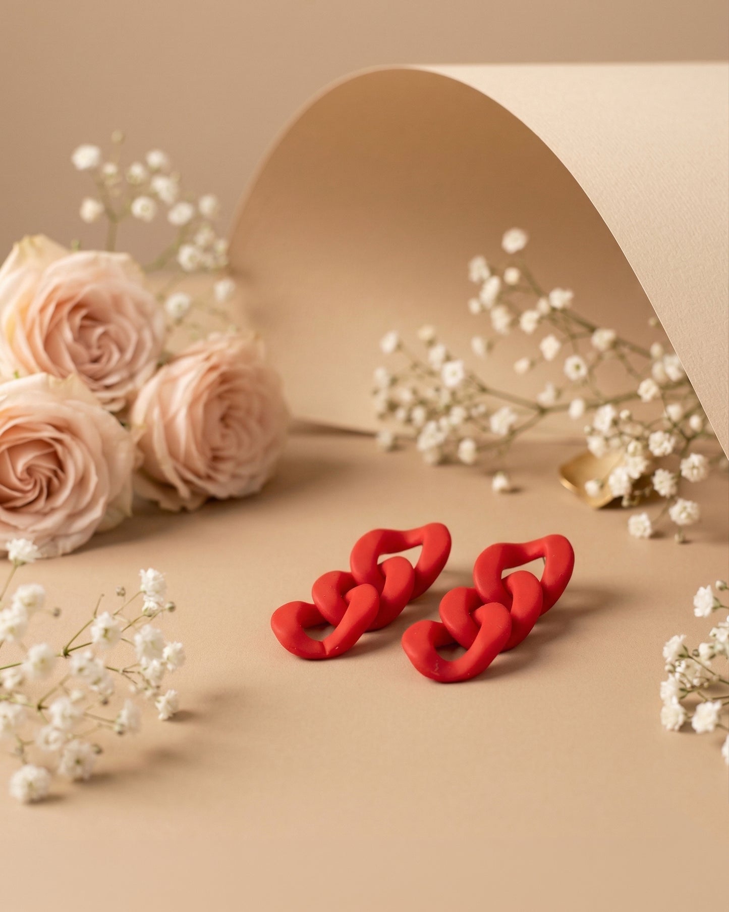 Red Ophelia Stud Earrings