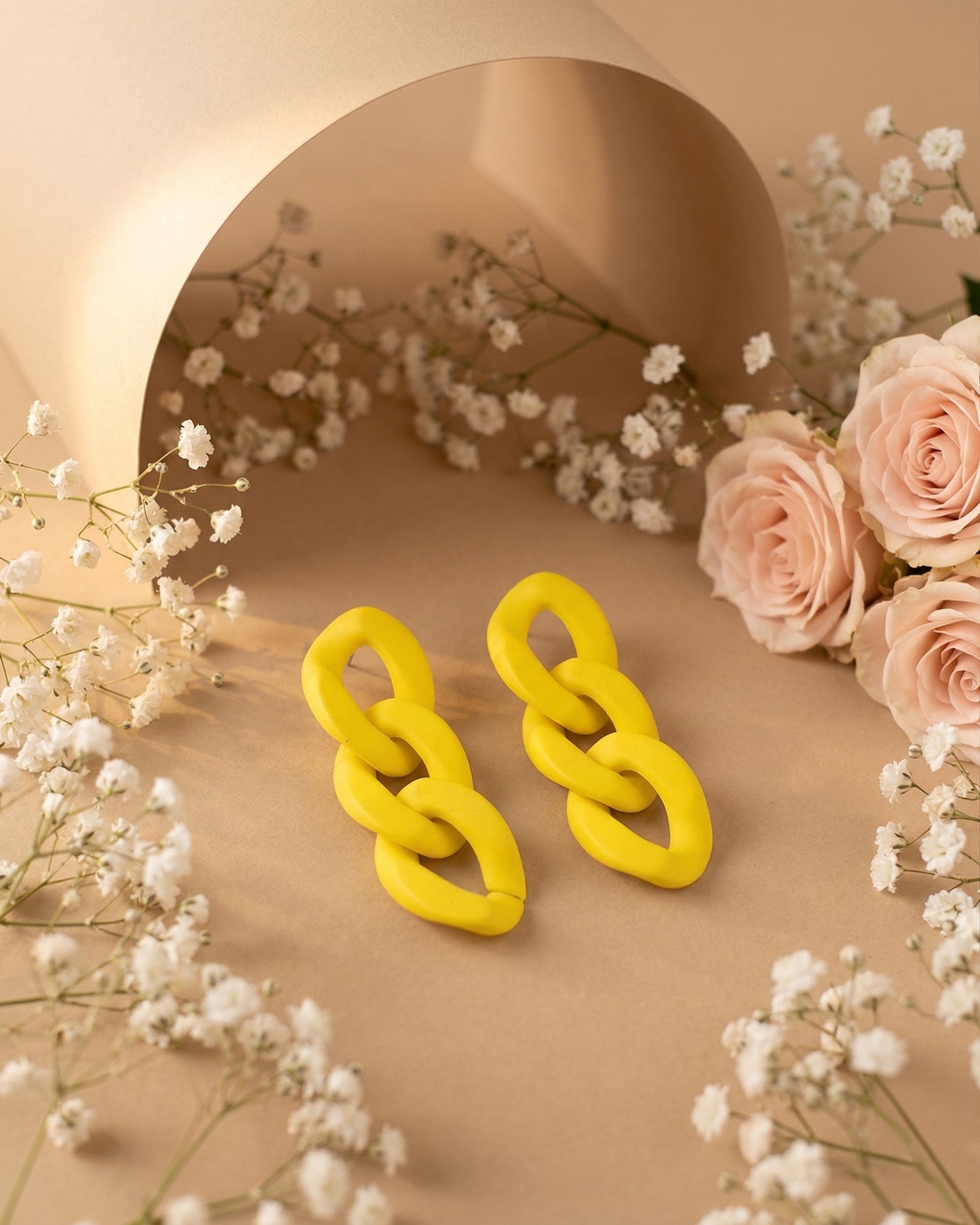 Yellow Ophelia Stud Earrings