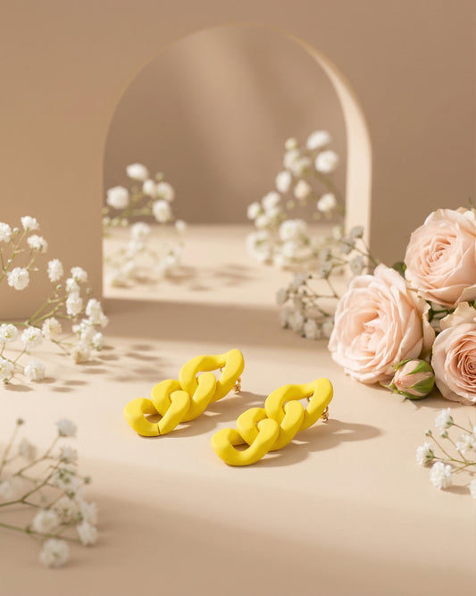 Yellow Ophelia Stud Earrings