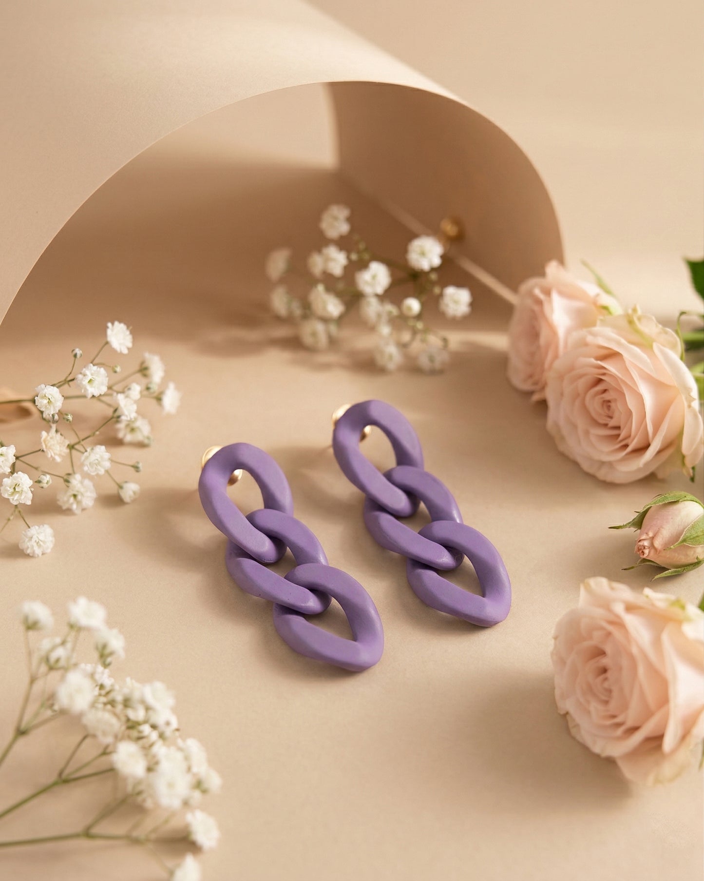 Purple Ophelia Stud Earrings