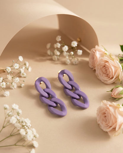 Purple Ophelia Stud Earrings