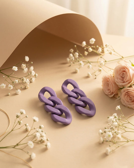Purple Ophelia Stud Earrings