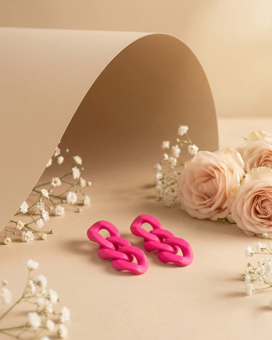 Pink Ophelia Stud Earrings