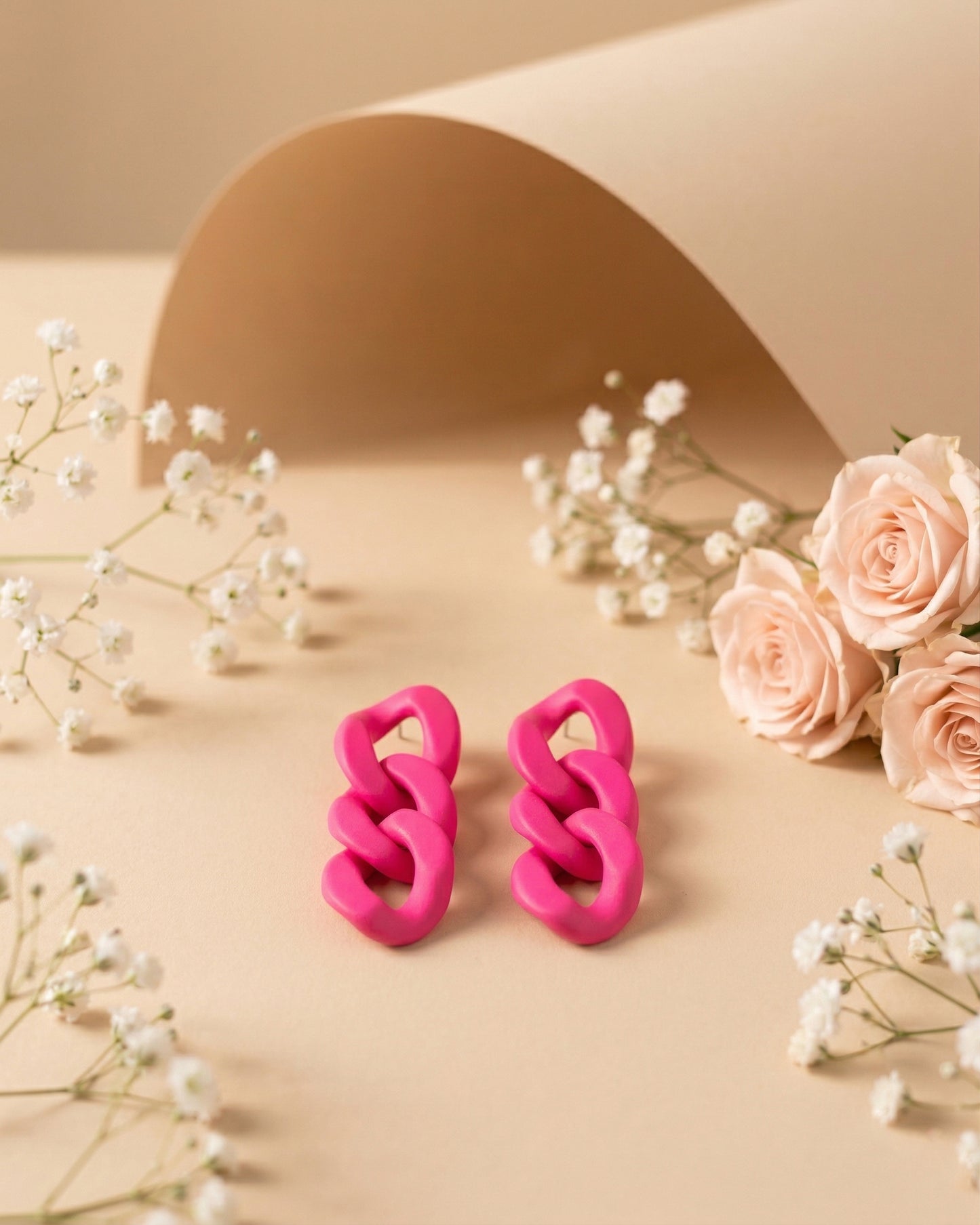 Pink Ophelia Stud Earrings