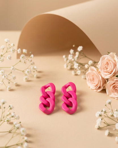 Pink Ophelia Stud Earrings