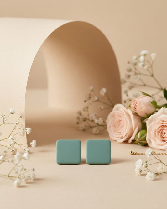 Mint Marjorie Stud Earrings