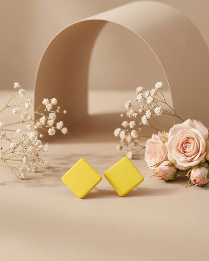 Yellow Marjorie Stud Earrings
