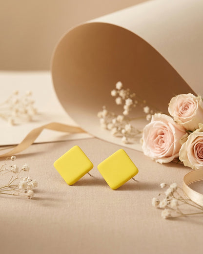 Yellow Marjorie Stud Earrings