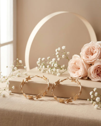 Gold Sable Hoop Earrings