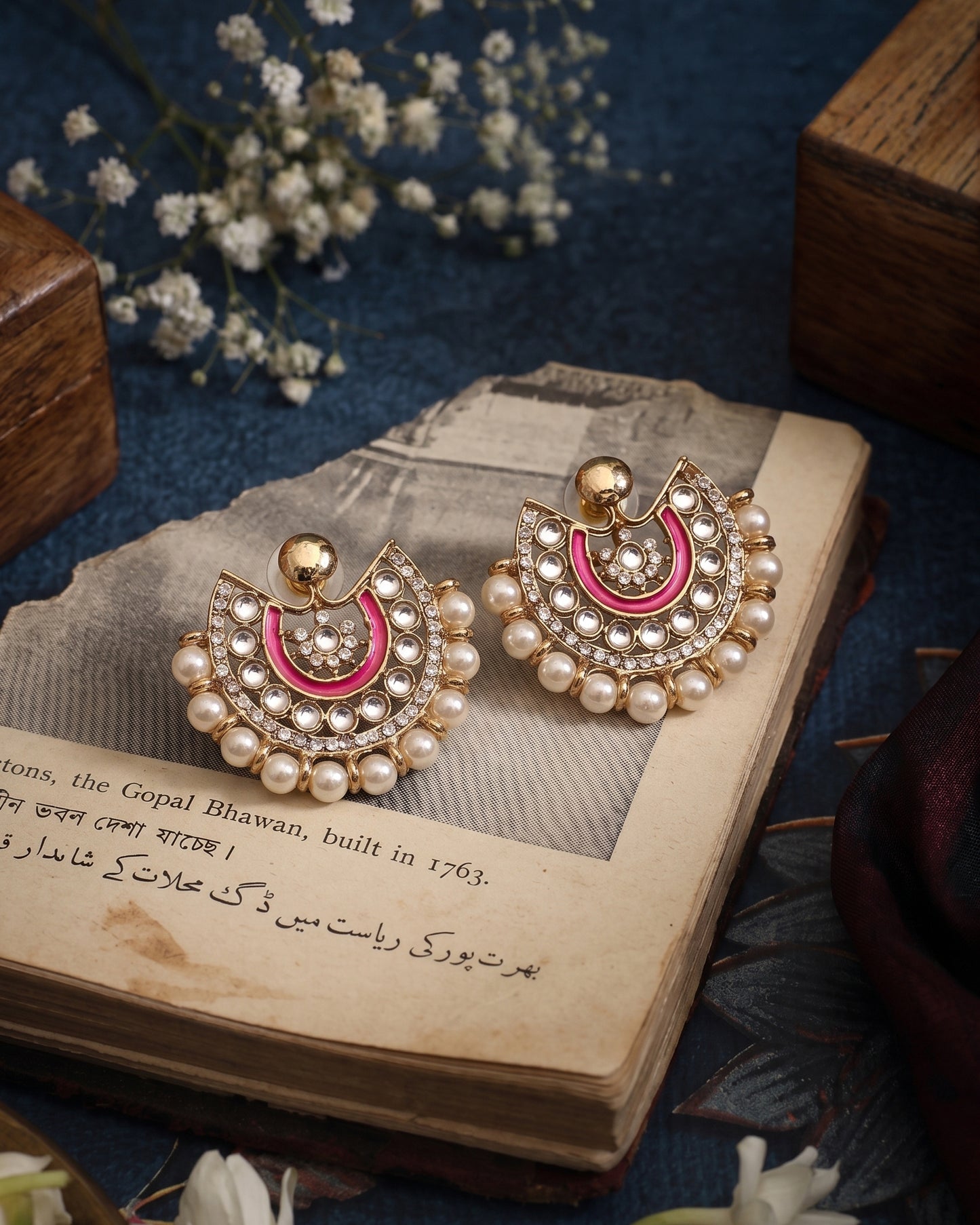 Pink Nida Stud