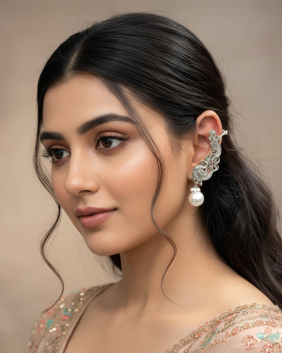 Ojashvini Designer Earring Brass Lookalike