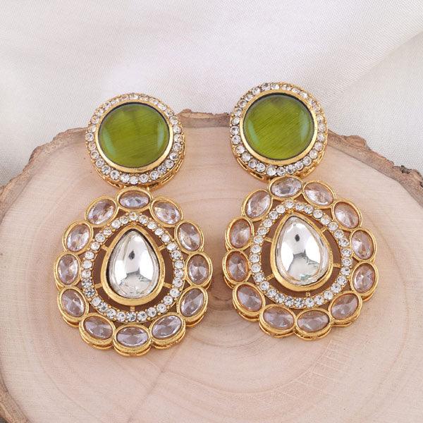 Olive Green Oshini Designer Earring