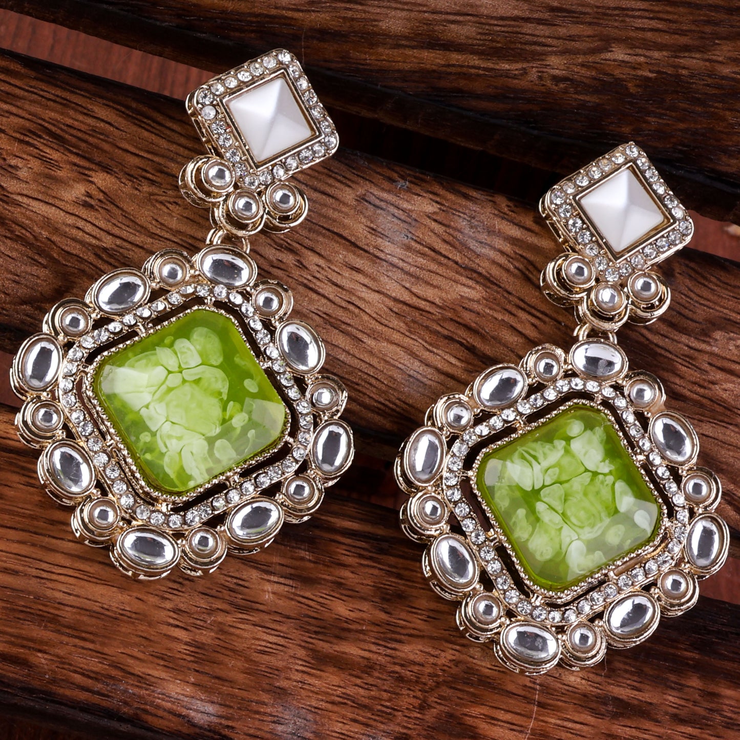 Olive Green Raashi Zircon Earring