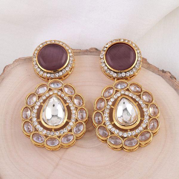 Wine Oshini Designer Earring