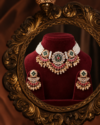 Soundarya Rajwada Necklace Set with Earring