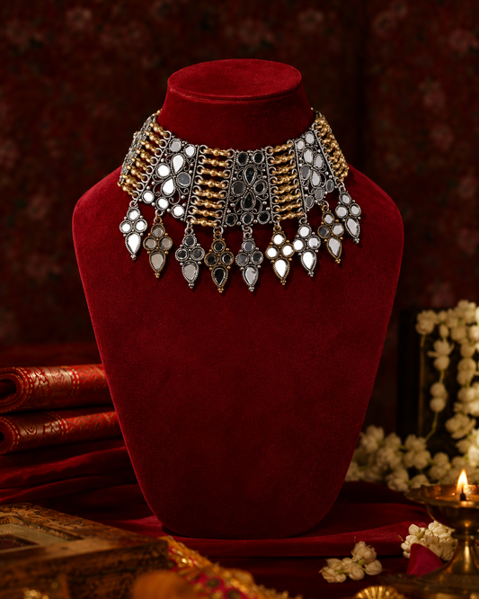 Orlina Oxidised Necklace