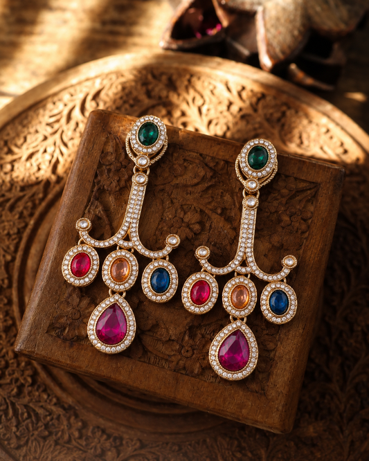 Multi Garima Premium Designer Zircone Earring