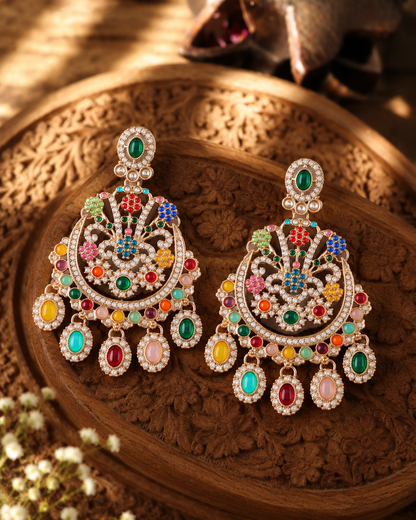 Multi Niranjana Premium Designer Zircone Earring