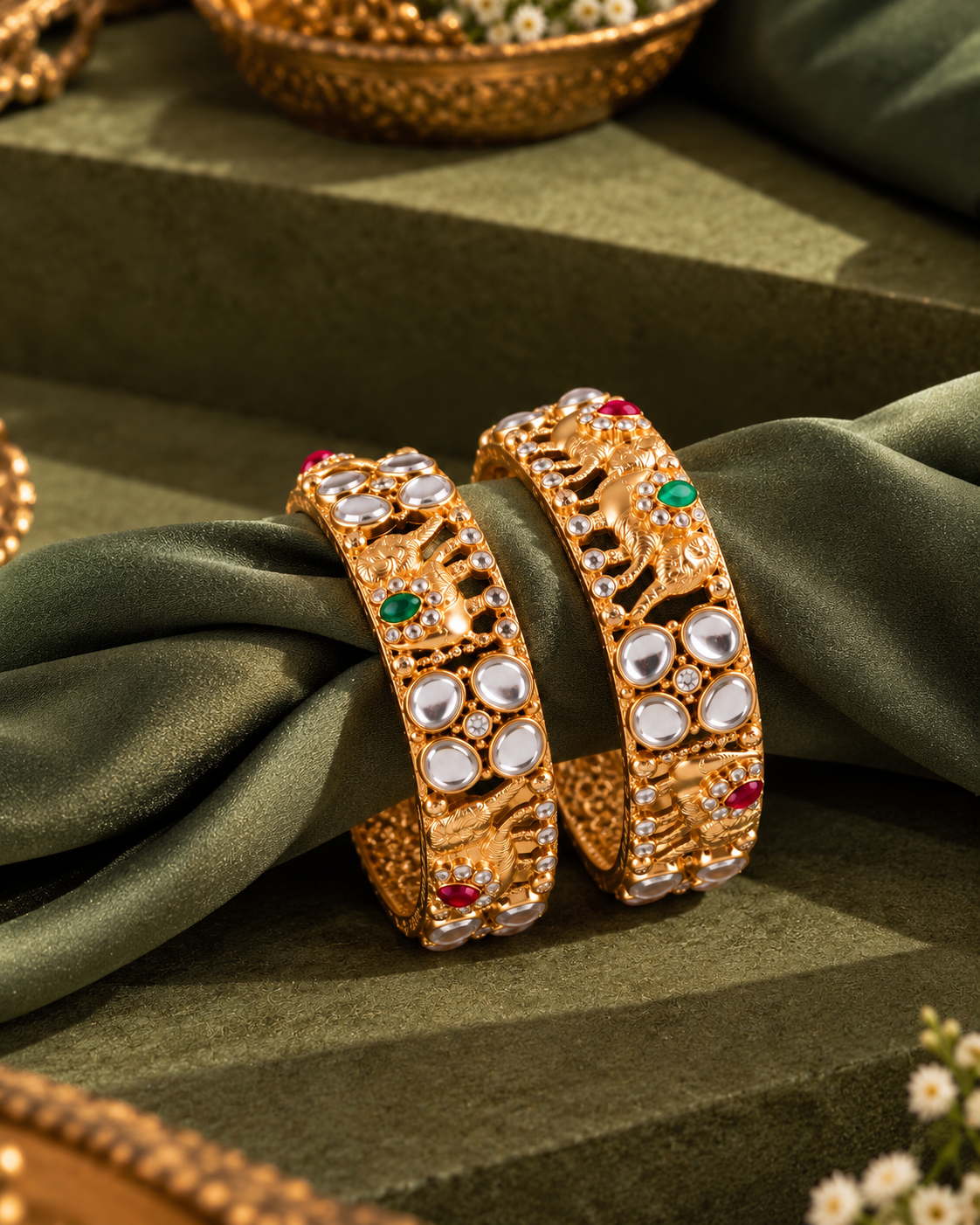Yutisha Rajwada Lookalike Bangle Set