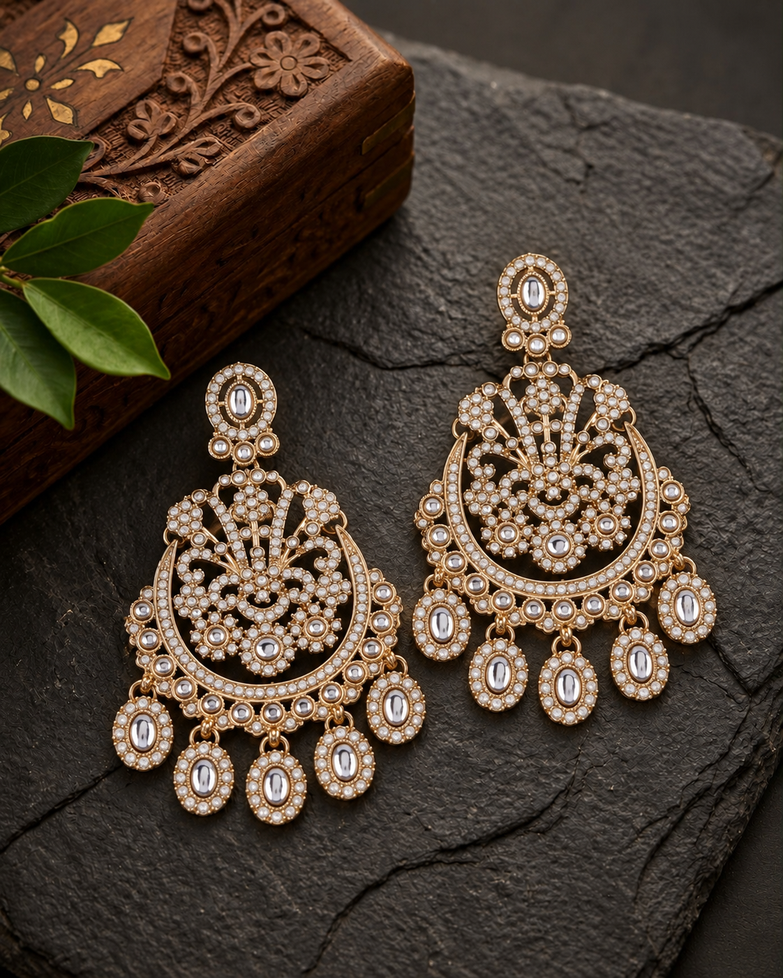 White Niranjana Premium Designer Zircone Earring