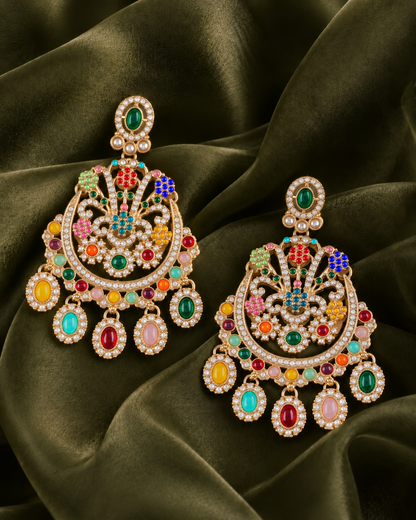 Multi Niranjana Premium Designer Zircone Earring