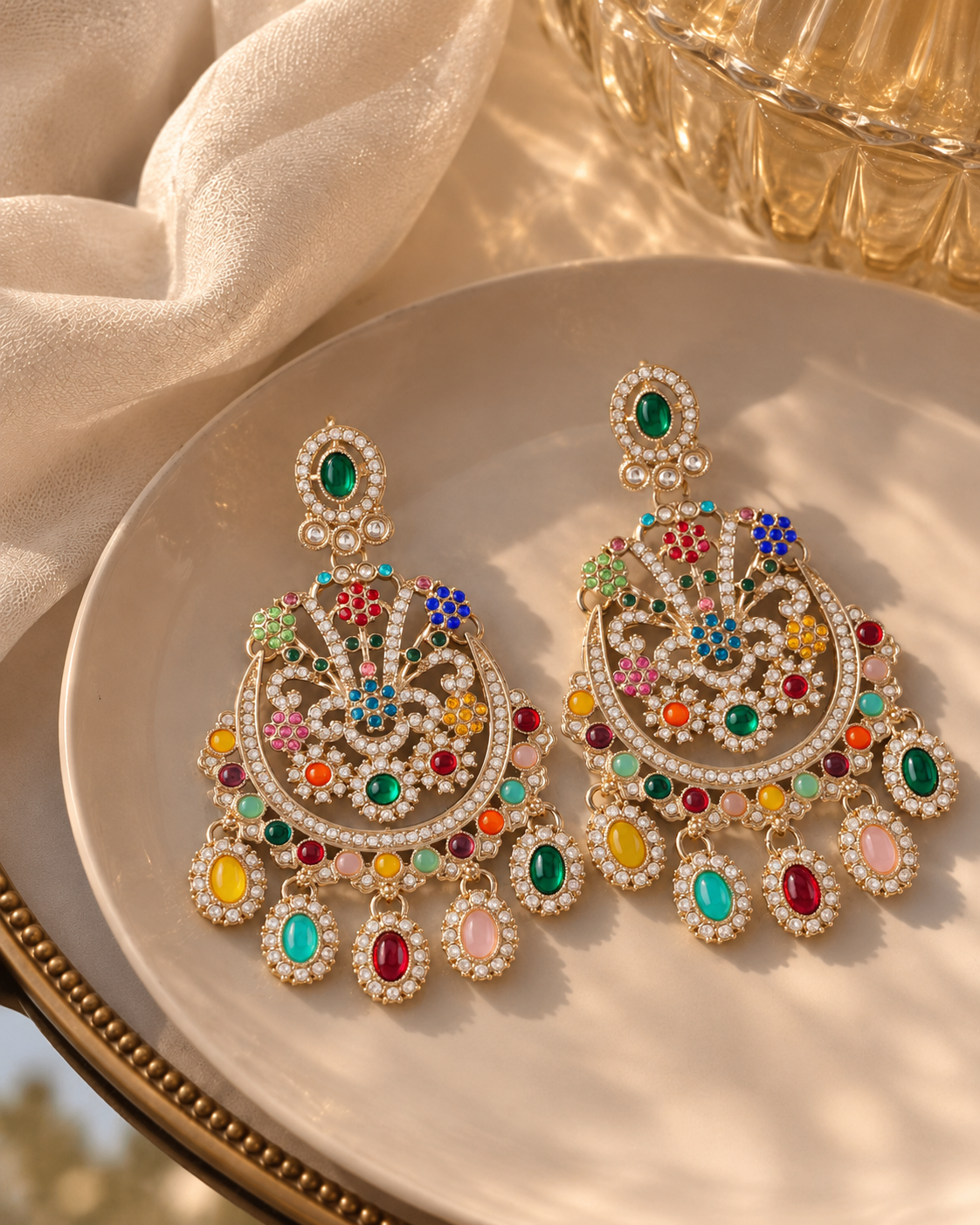 Multi Niranjana Premium Designer Zircone Earring